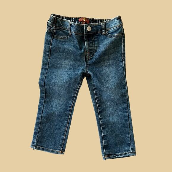 7 For All Mankind Toddler Jeans Elastic Waist 18 Month - Picture 1 of 5